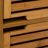 5Five Kolomkast - hoog - 33 x 28 x 168 cm - bamboe - bruin - badkamerkast - badkamer meubel