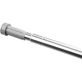 5Five - Douchegordijnstang - Zilver - RVS - Uitschuifbaar 135-250 cm
