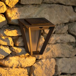 Les Jardins LED solarwandlamp Metro met sensor, grijs