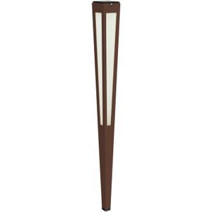 Les Jardins LED zonne-energiefakkel Tinka sensor 120 cm corten