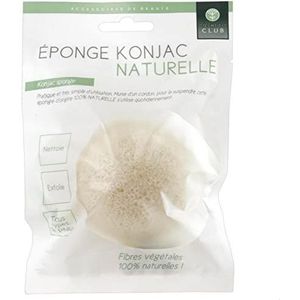 Cosmetic Club Eponge Visage Konjac 100% Naturel Charbon Bambou Nettoyage Pores Tout Type de Peau, 1 Unité