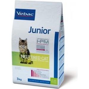 3x3kg Veterinary HPM Cat Junior Neutered Virbac Kattenvoer