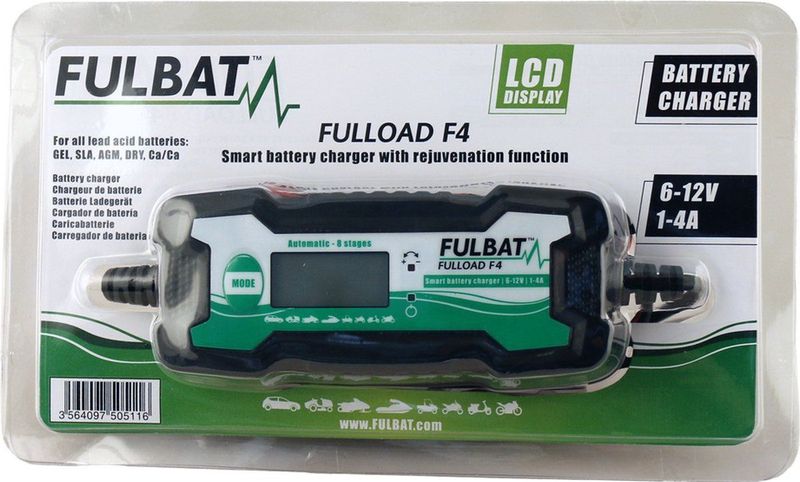 Fulbat Acculader / druppellader Fulbat Fulload F4 (6/12V 2AH-80AH)