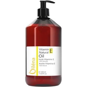 Oïléna - Vitamine E-olie 100% Natuurlijk | Vegan Gezichtsverzorging | Waterproof Make-up Remover | Huid & Haar Verzorging | Nagelverzorging | Herstelcrème Handen, 500 ml