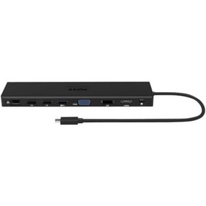 Port Connect Dockingstation Dual Screen 4K USB-C 100w voor 11 apparaten Zwart
