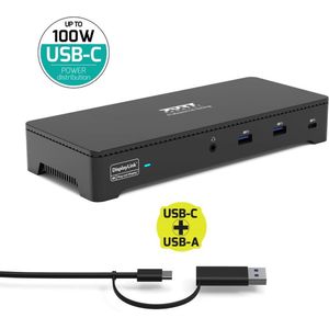 Port Connect - Dockingstation - Zwart - 3 x 4K - USB-C & USB-A - 100W
