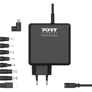 Port Designs Universele voeding 90W (90 W), Voeding voor notebooks, Zwart