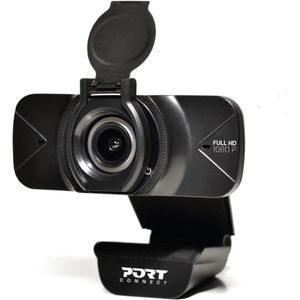 Port Designs - Connect - Webcam - Zwart - 2 Mpx, Full HD 1080P, USB-A en USB-C