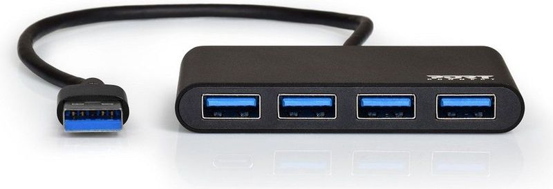 Port Designs - USB 3.0 Hub - Grijs - 4 Poorten - Hoge Snelheid