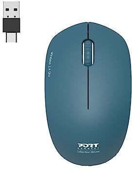 Port Designs - Collection II - Draadloze Muis - Blauw - 2.4 GHz Draadloze Technologie