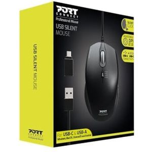 Port Designs 900711 muis Rechtshandig USB Type-A Optisch 3200 DPI