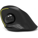 Port Connect - Ergonomische Draadloze Muis - Trackball - Oplaadbaar - 1600 DPI - Inclusief Oplaadkabel - Zwart