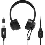 Port Connect Comfort - Headset - Bedraad - Zwart - USB Stereo met Microfoon