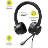 Port Connect Comfort - Headset - Bedraad - Zwart - USB Stereo met Microfoon