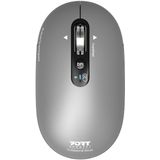 Port Designs - Pure Mac - Draadloze Muis - Grijs - Bluetooth - Oplaadbaar via USB-C