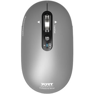 Port Designs - Pure Mac - Draadloze Muis - Grijs - Bluetooth - Oplaadbaar via USB-C