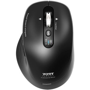 Port Designs - Business Mouse Recha Bth Combo Pro Typec - Draadloze Muis - Zwart - 3200 DPI, Ergonomisch, Oplaadbaar