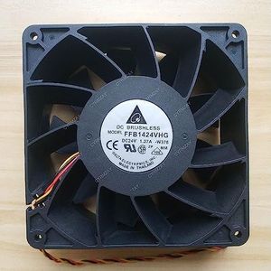 Koelventilator voor Delta FFB1424VHG 24V 1.37A 14050 14CM 3-Wire high volume violent Koelventilator