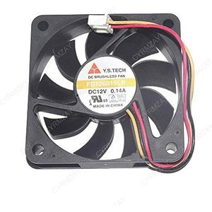 CYRMZAY Koelventilator voor Y.S Tech FD126015LB 6014 6cm 12V 0.14A double ball bearing mute A Koelventilator