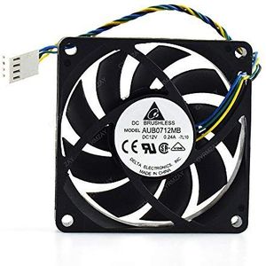 CYRMZAY Koelventilator voor Delta AUB0712MB 7015 12V 0.24A 4-pin PWM Koelventilator 3800 RPM 24.96CFM