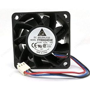 CYRMZAY Koelventilator voor Delta FFB0624EHE 6038 60mm 6cm DC 24V 0.57A axial case Koelventilator