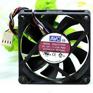 CYRMZAY Koelventilator voor AVC DSSC0715R2L 12V 0.3A 70 * 70 * 20MM 4Wire PWM axial computer case Koelventilator