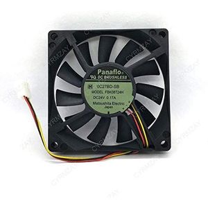 CYRMZAY Koelventilator voor Panaflo 8015 FBK08T24H DC24V 0.17A 3Pin Case Koelventilator 80 * 80 * 15MM