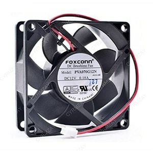 CYRMZAY Koelventilator voor Foxconn PVA070G12N 12V 0.18A 70 * 70 * 25MM 7CM 2Pin Koelventilator