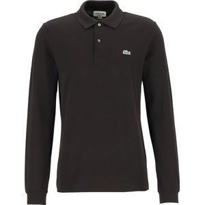 Lacoste - Polo - Black - Katoen - Geribbelde Kraag en Manchetten