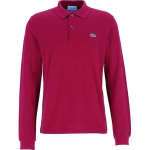 Lacoste - Gestreepte Kraag Polo Shirt - Rood - Katoen