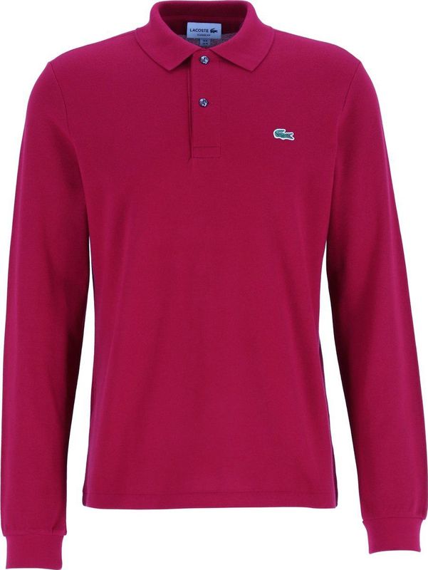 Lacoste - Gestreepte Kraag Polo Shirt - Rood - Katoen