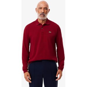 Lacoste Classic Fit polo lange mouw - bordeaux rood