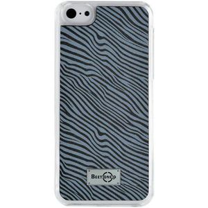 Blueway COQUEZEBREIP5CG beschermhoes voor iPhone 5C, zebra-look, grijs