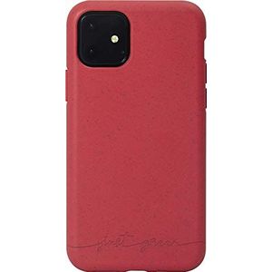 JUST GREEN Biologisch afbreekbare beschermhoes voor iPhone 12 Pro Max, rood