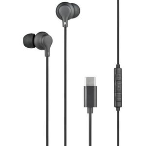 Bigben USB C hoofdtelefoon – 70% gerecycled kunststof, zwart