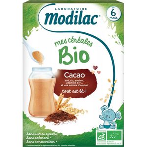 Modilac Mes Céréales Bio Vanaf 6 Maanden Cacao 250 g