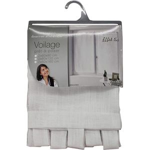 Paire de vitrages à passants polyester HALTONA gris 60x90cm