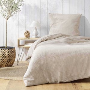 douceur d'intérieur, 2-delige set (140 x 200 cm) Angélia zand, katoenen gaas