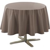 Eettafel - Tafelkleed - Taupe - Polyester - Dia 180 cm