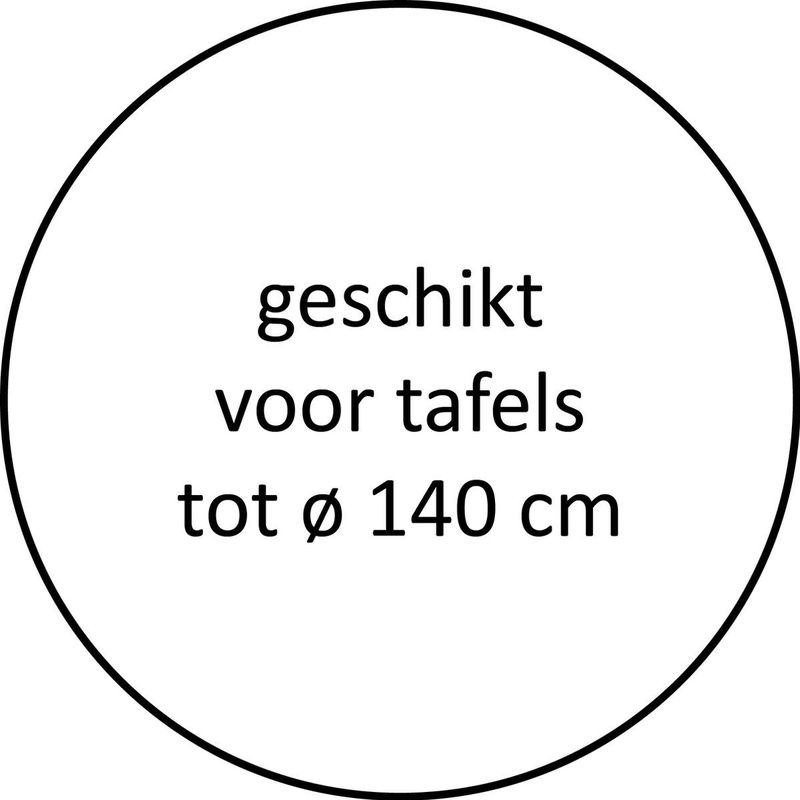 Eettafel - Tafelkleed - Taupe - Polyester - Dia 180 cm