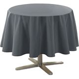 Eettafel Tafelkleed - Donkergrijs - Rond - Dia 180 cm - Polyester