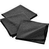 Mistraline - Servetten - Antraciet - 40 x 40 cm - Gerecycled Katoen