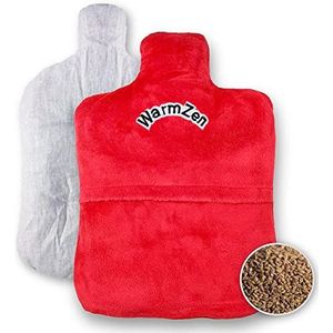 Warmwaterkruik Magnetron - Lijnzaad - 30 X 21 cm - Rode kleur