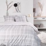Lefebvre - Duvet Cover Set - Lichtgrijs - 100% Katoen - 3 Stuks