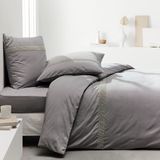 Lefebvre - Fitted Bottom Sheet - Percale - Lichtgrijs - 100% Katoen