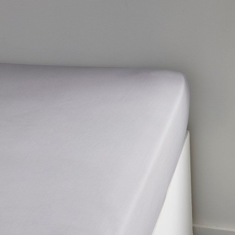Lefebvre - Fitted Bottom Sheet - Percale - Lichtgrijs - 100% Katoen