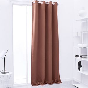 Today Kant en Klaar Gordijn - met ringen - verduisterend - 140 x 240 cm - Terracotta - Bordeaux rood