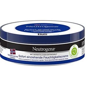 Neutrogena Noorse Formule Deep Moisture Direct intrekkende vochtinbrengende crème (6 x 200 ml), niet-vette handcrème met vochtinbrengende glycerine, crème voor droge huid