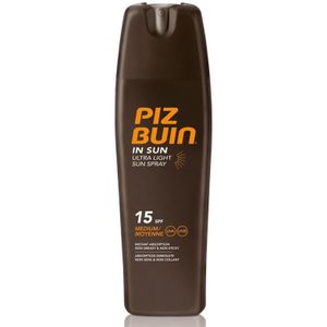 Piz Buin Zonnebrand spray in sun spf15 200ml