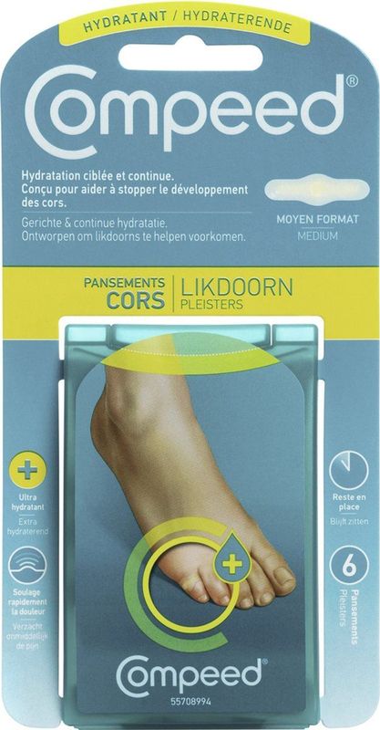 Compeed® - Pleister Likdoorn - Hydraterend - 6 Stuks